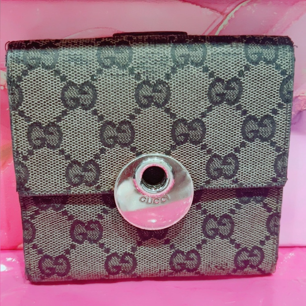 Gucci Black and Gray Wallet